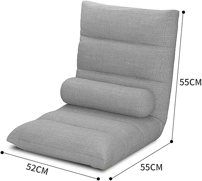 Indoor Loungers Heavy Duty Floor Chair with Back Support Home &amp Office Relax Seat Cushions Fold Up Padded Bed Chair (Color : Pink)