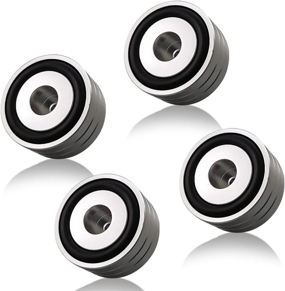 Tertullus 4 Sets High-End HiFi Aluminum Speaker Feet, Shock Base Pad Spikes,40x20mm,Shockproof Stand Pad for HiFi Devices Amplifier Turntable DAC Recorder CD (Silver)
