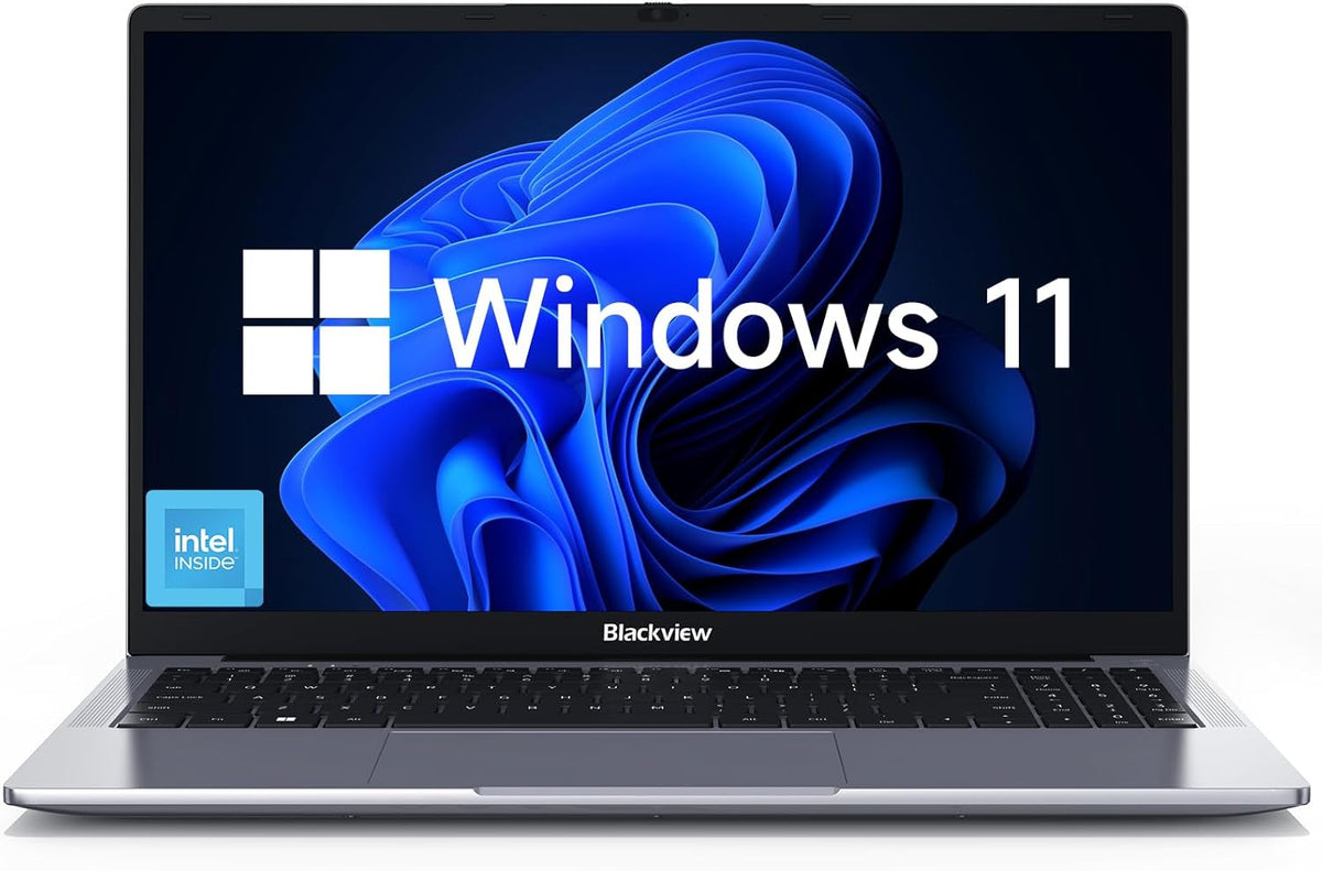 Blackview Laptop 2025, Laptops Computer for Business Student, Quad-Core N150 (Up to 3.6GHz, Beat N5095/ N95/N97/N100), 16GB DDR4 512GB SSD, 15.6” FHD IPS TÜV Screen, 100W Type-C Fast Charge, 4K HDMI