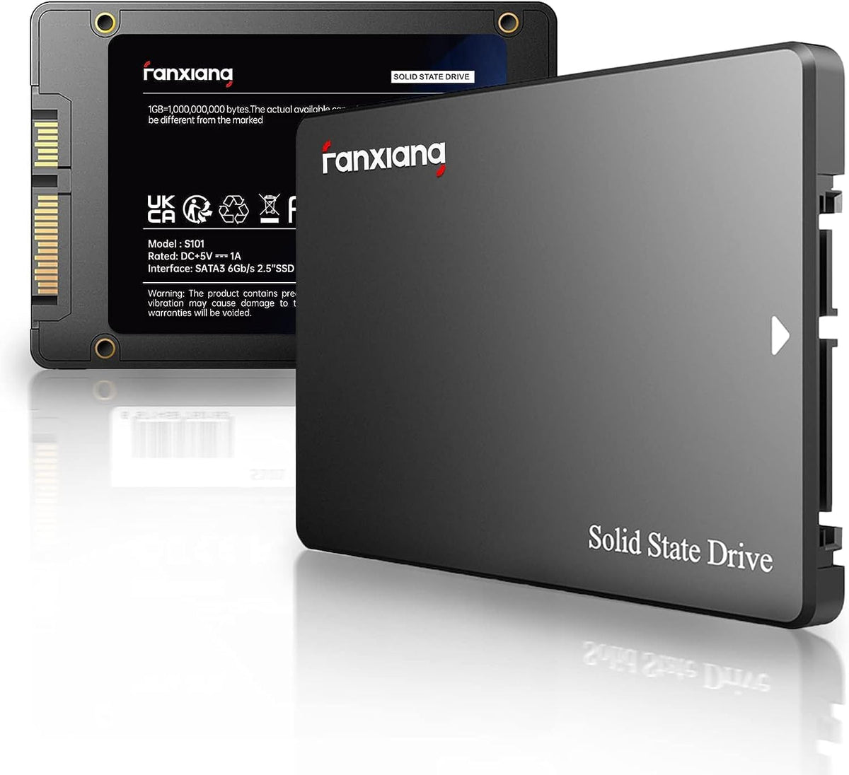 S101 4TB SSD SATA III 6Gb/s 2.5" Internal Solid State Drive, Read Speed up to 550MB/sec, 3D NAND SLC Cache for Laptop and PC Desktops(Black)