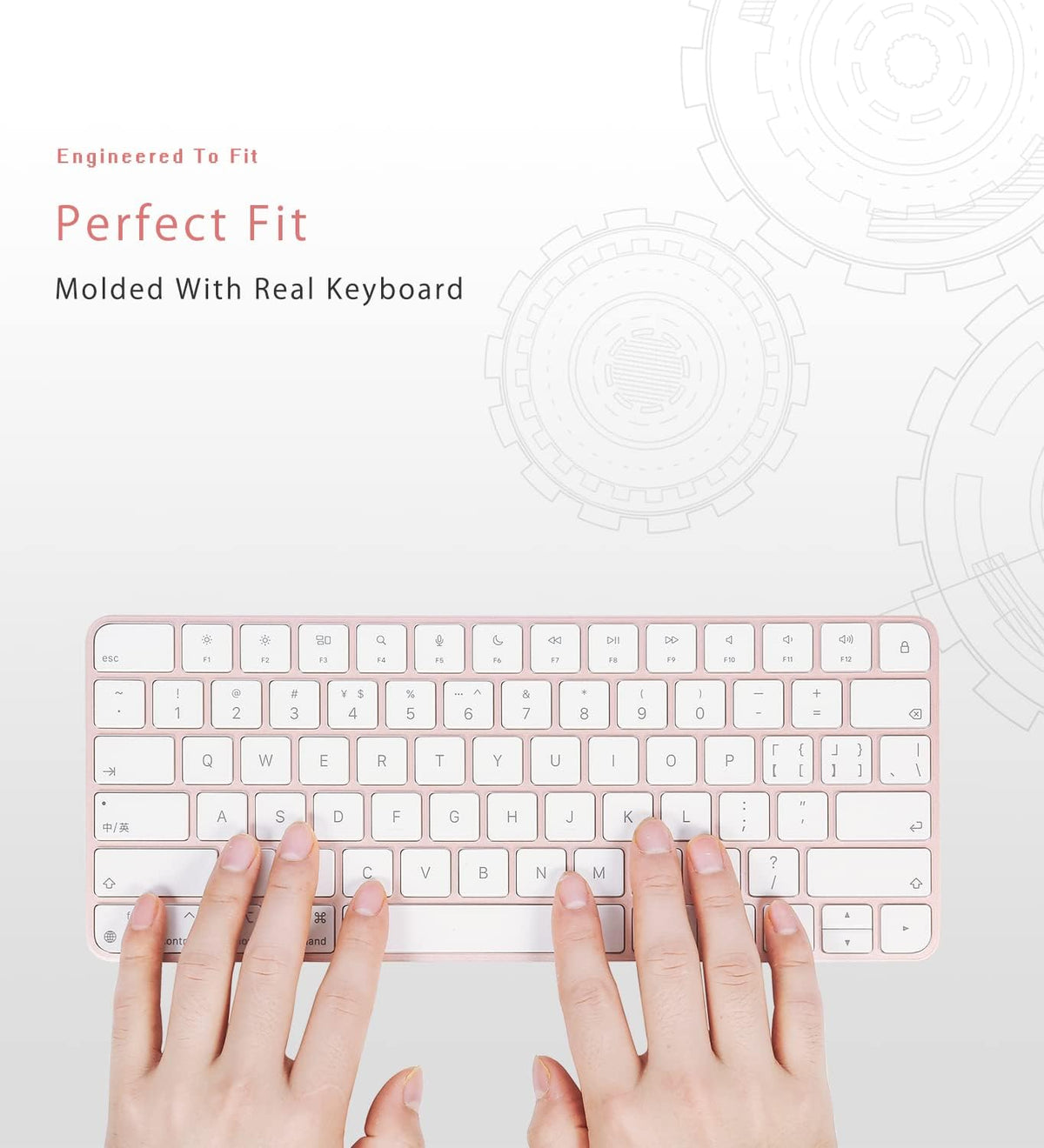 Keyboard Cover for New M4 iMac Magic Keyboard (Model A3203/A2450, w/o Touch ID, w/o Numeric Key) - Ultra Thin, Protective and Clear Keyboard Cover Protector Skin