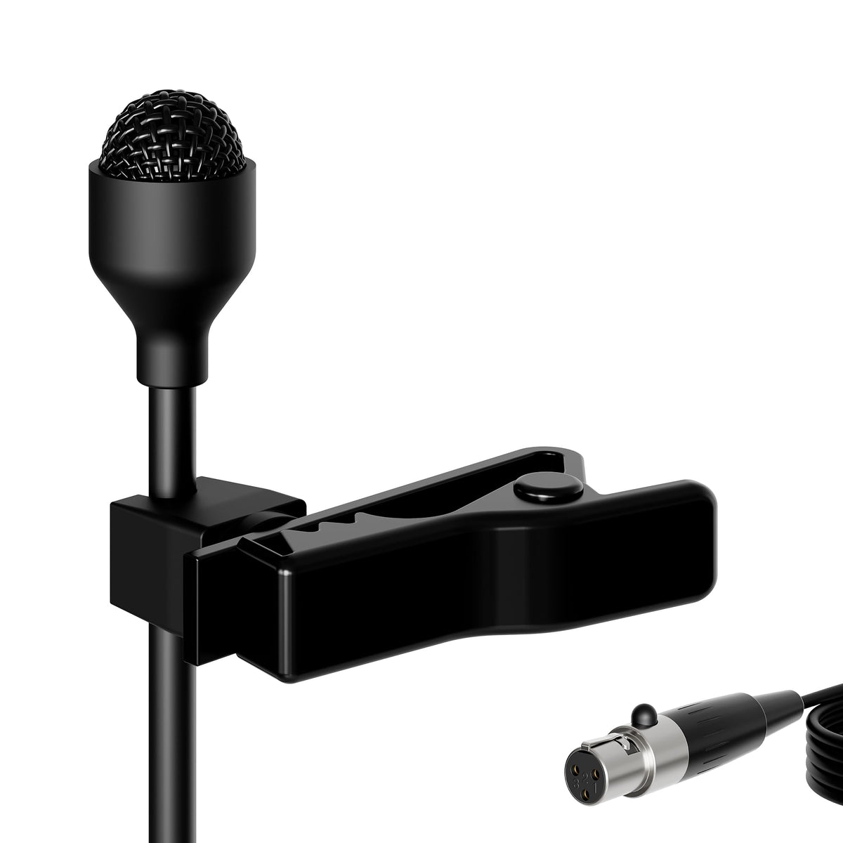 J K MIC-J 044 Lapel Microphone Lavalier Microphone Compatible with AKG Samson Wireless Transmitter - Mini XLR TA3F Plug