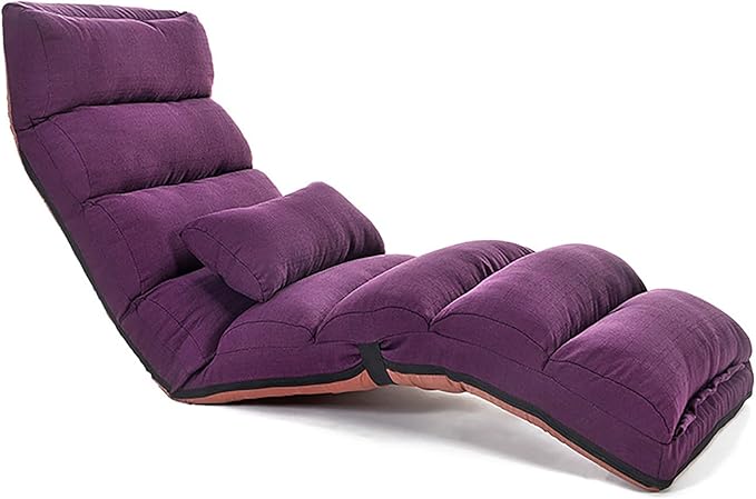 NaKeah Large Floor Chair for Adults Sofa Recliner Chairs Head Back Foot Adjustable Living Room Lounge Chair for Gaming Reading Meditating with PillowG