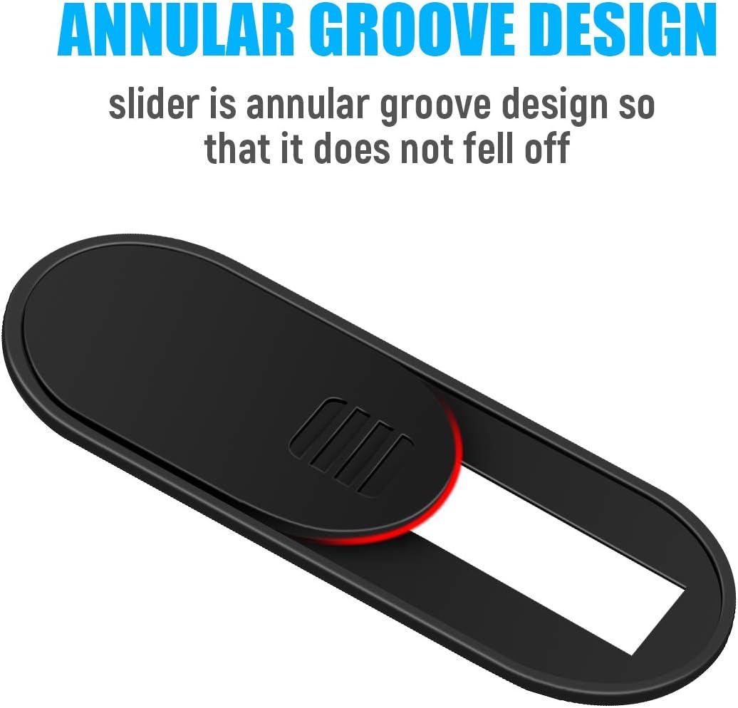 HKDGYHON 0.028 Inch (Multi-Color-6 Pack) Webcam Cover Slide, Ultra Thin Laptop Camera Cover Blocker, Web Cam Privacy