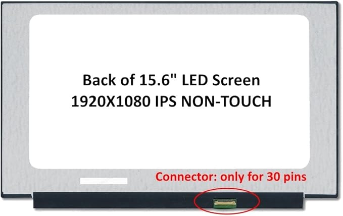 New LCD Replacement Screen 15.6 Inch N156HCA-EAA FHD 1920x1080 IPS 30 Pin Matte Compatible with N156HCA-EAB for Laptop/Display/Screen/LCD Application