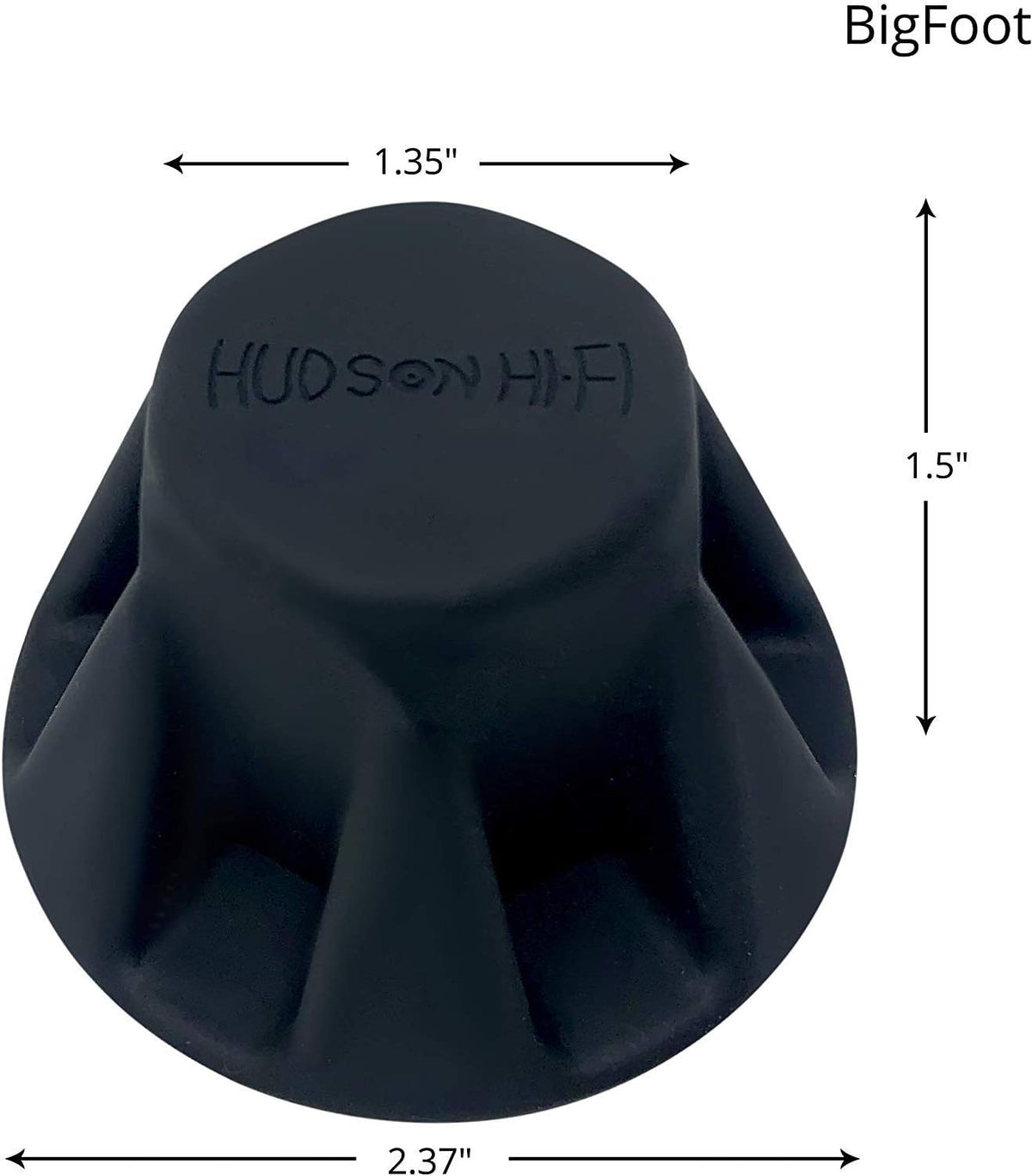 Speaker Isolation Feet – 8-Pack 1.5" Bigfoot Rubber Pads by Hudson Hi-Fi – Non-Adhesive, Anti-Vibration Feet for Turntables, Subwoofers, Amplifiers – 50 Duro, Non-Skid Audio Bumpers