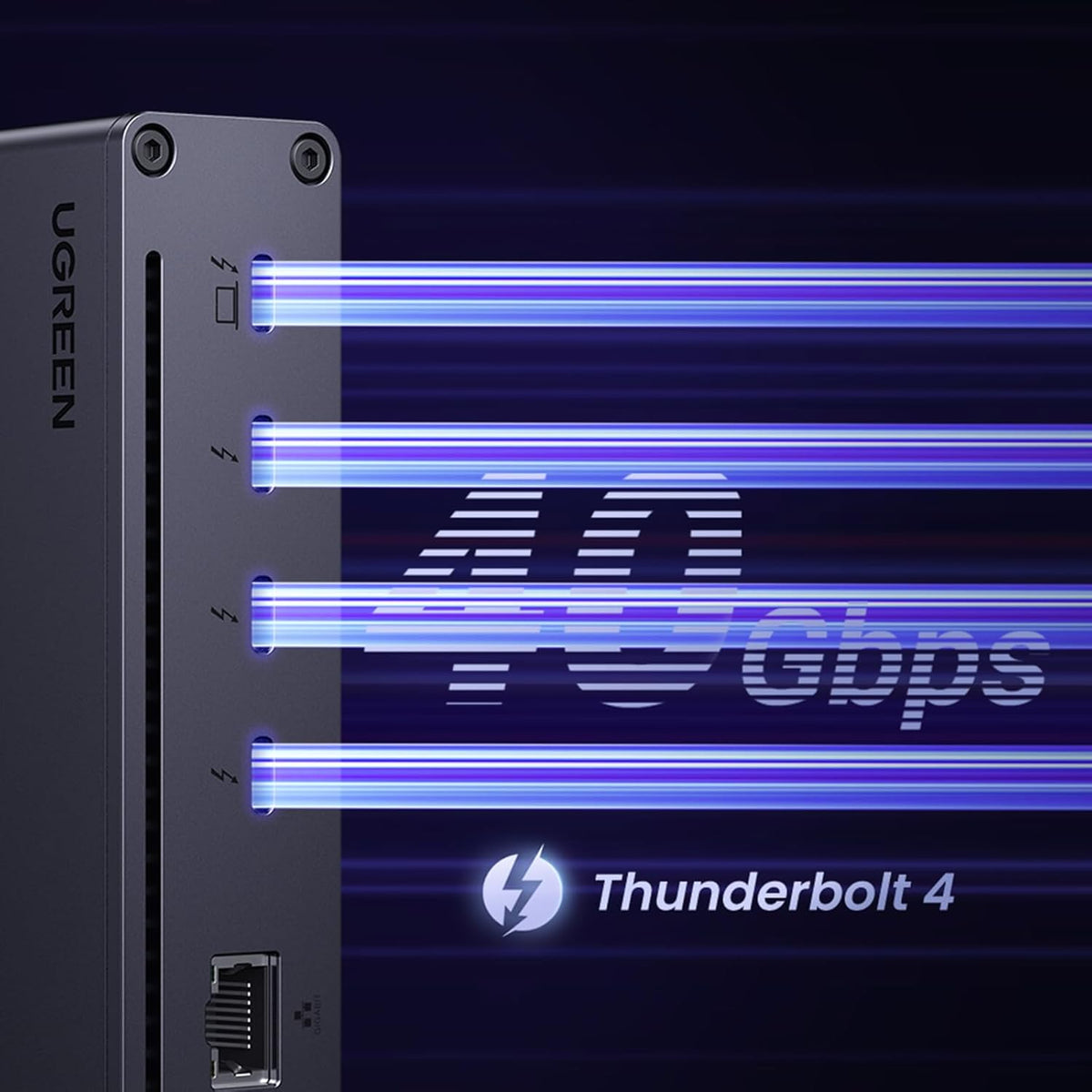 UGREEN Revodok Max 208 Thunderbolt 4 Dock 8-in-1 40Gbps TB4 Hub 3 x TB 4 Dual 4K@60Hz or Single 8K Display, 85W Charging, Gigabit Ethernet, 3 x USB A 3.2 for Mac M1/M2/M3/M4 Pro/Max