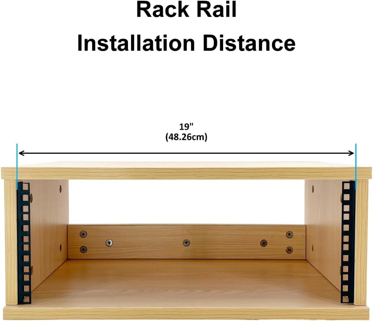 fmuser 8U M6 Set Rack Rails with Rack Mount Screws and Cage Nuts for DIY Server and Network Switch Racks