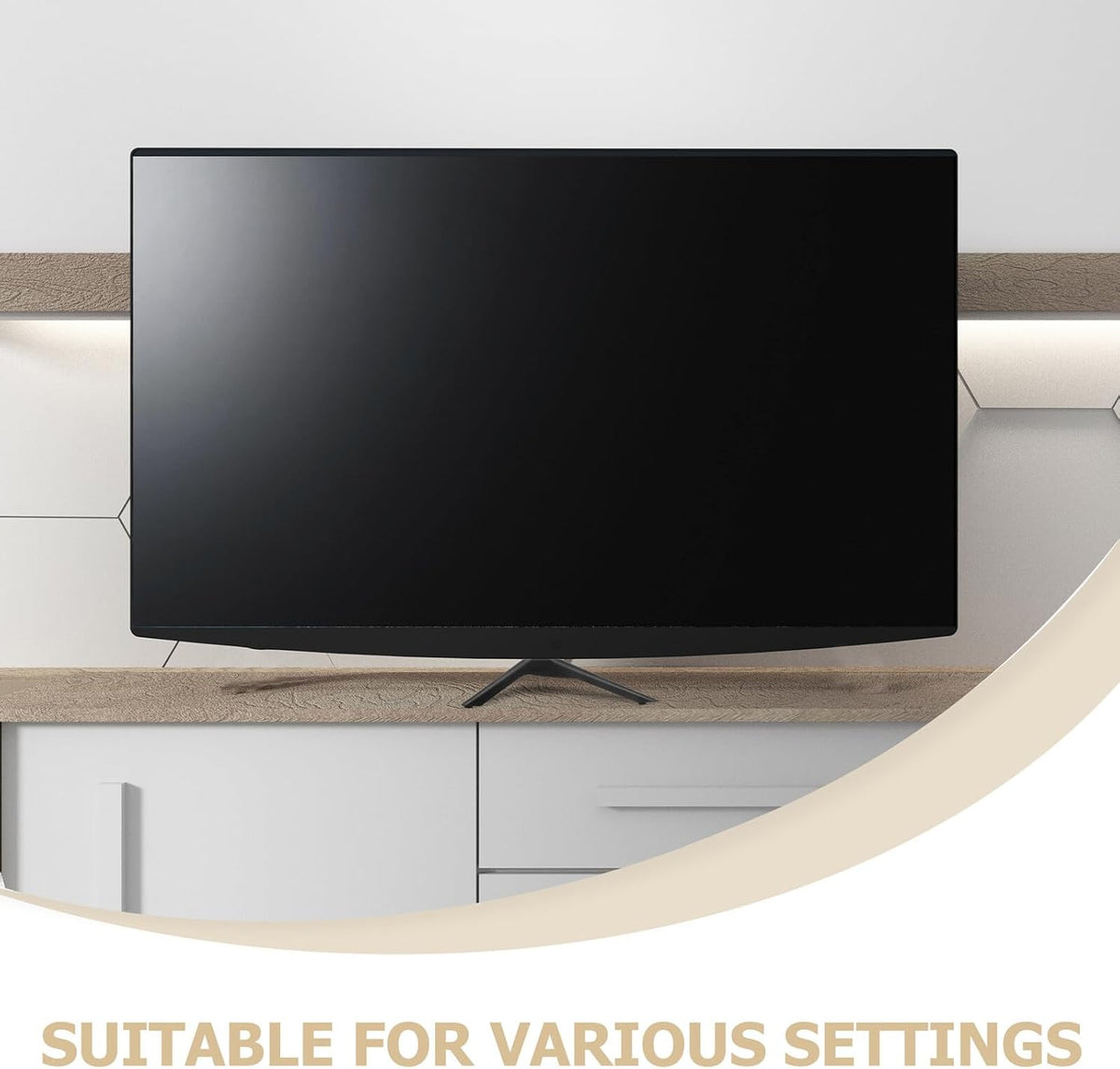 HOMOCONO 43-65 Inch Universal Tv Stand Base for Flat Screen Displays Support Stand with Screws for Home and Living Room