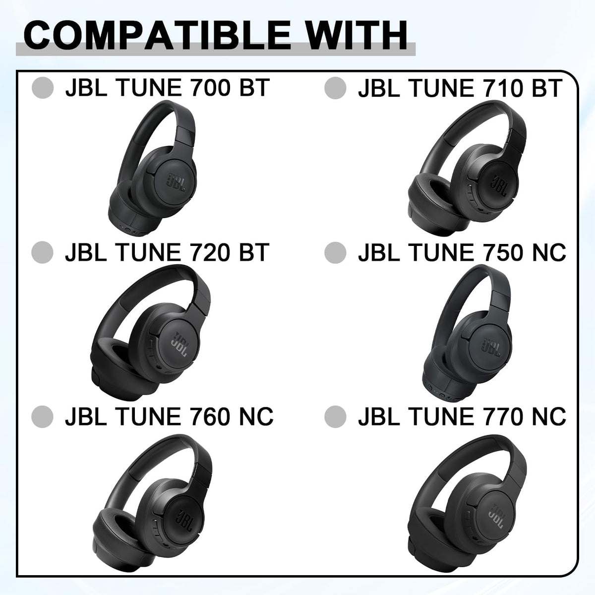 Replacement Ear Pads for JBL Tune 700(700BT)/710(710BT)/720(720BT)/750(750BT,750BTNC)/760(760NC)/770(770NC) Headphones, Headset Ear Cushions, Headset Earpads, Ear Cups Cover (Pink)