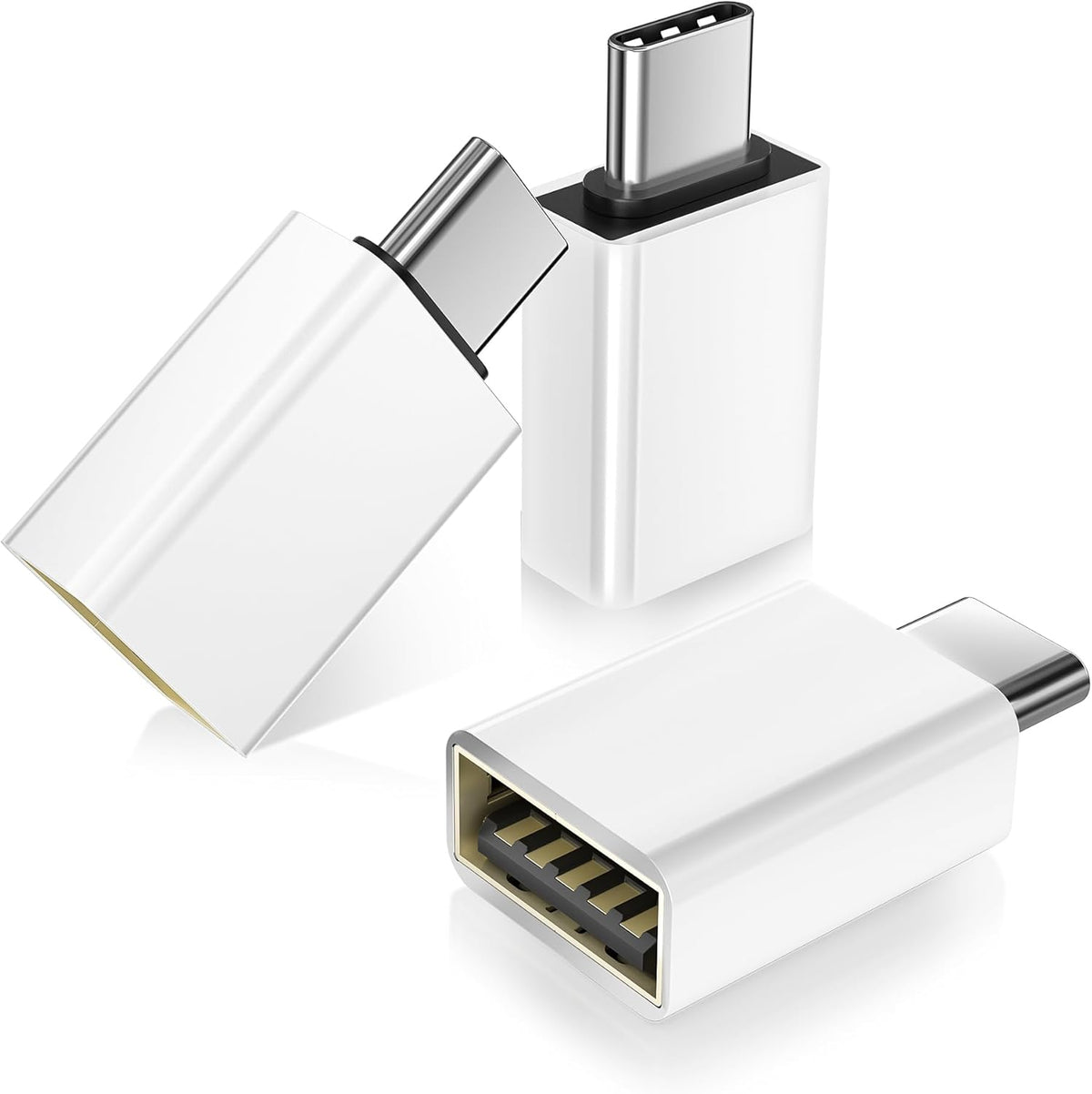 Basesailor USB C to USB Adapter 3Pack,USB C Male to USB A 3.0 Female Adapter,Type C Thunderbolt 4 OTG Converter for Apple MacBook Pro,Mac Book,iPad,Microsoft Surface Go,Samsung Galaxy S25,iPhone 17 16