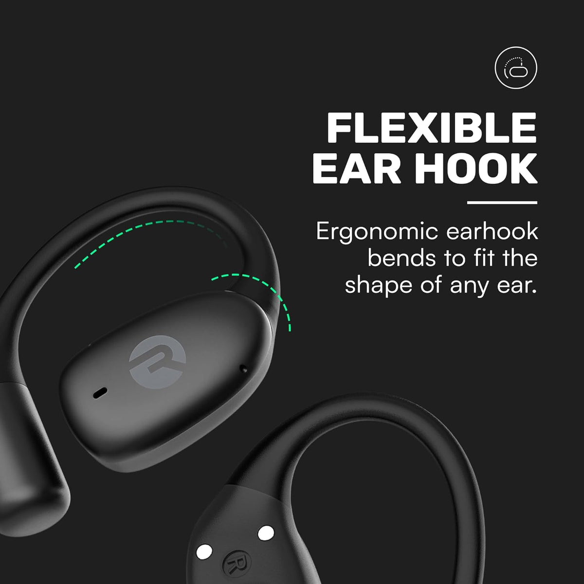 Raycon Essential Open Earbuds – True Wireless Open Ear Bluetooth 6.0 Headphones, Ultra-Lightweight, Comfort Hook Design, IPX5 Water Resistant, 36 Hours of Battery Life (Mint)