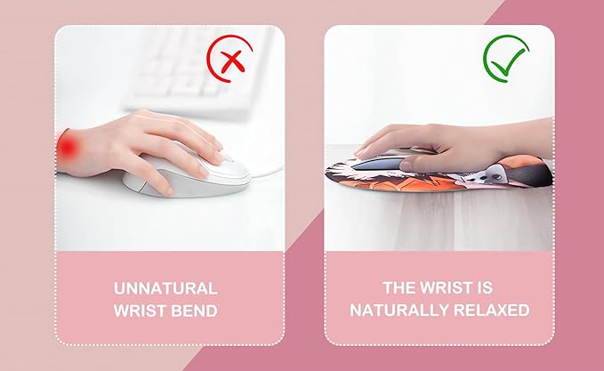 Oppai Mouse Pad 3D Mousepad Furry Anthro Anime Manga Breast Gaming Wrist Rest Boob pad Anti-Slip Mouse Mat (Roxanne)