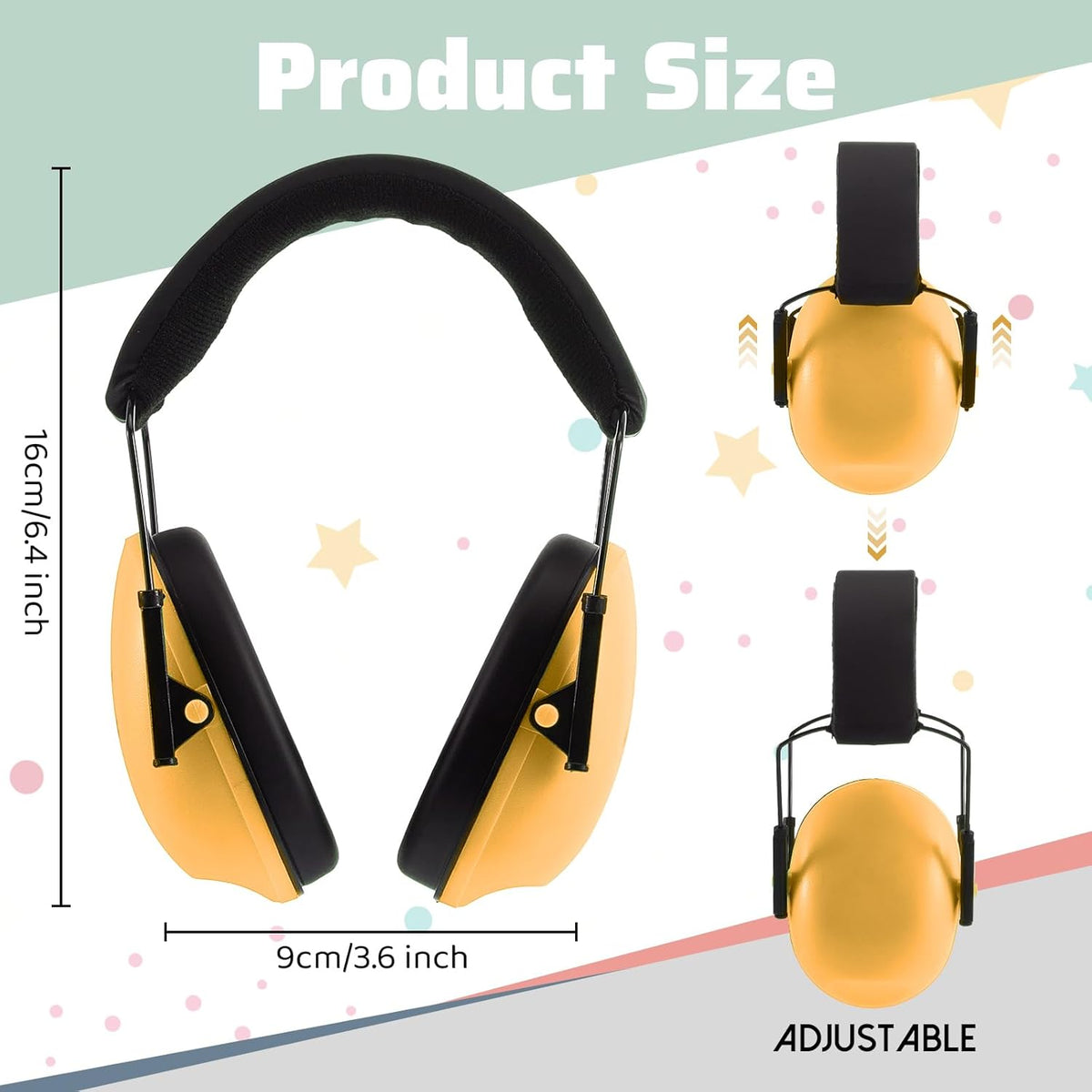 Amylove 12 Pcs Kids Ear Protection Noise Cancelling Headphones Ear Muffs Bulk 27db Adult Noise Reduction Hearing Earmuff(Universal Fit (kids & Adults),Classic Style,Happie Boho Color)