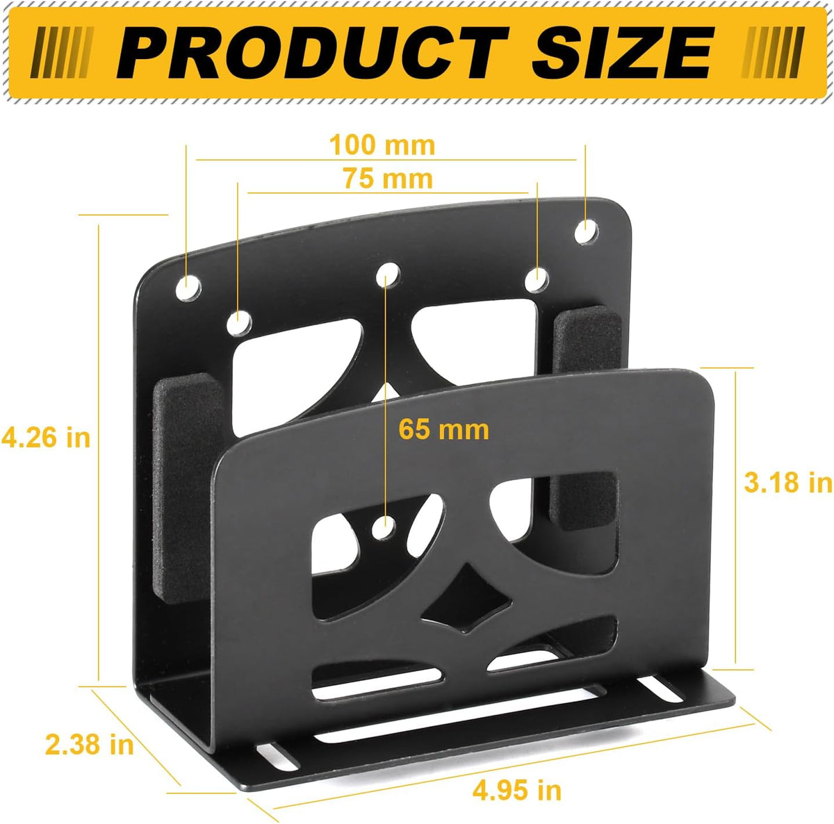 GZQIUYI PS4, Adjustable Small Device Holder, Wall Mount or VESA Mount Streaming Media Player Stand for WII, Switch