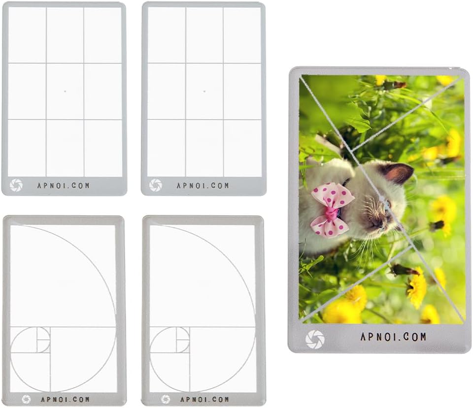 6Pcs 3 DICOSMETIC Styles Composition Viewfinder Acrylic View Finder Clear Ratio Composition Tool Golden Triangle