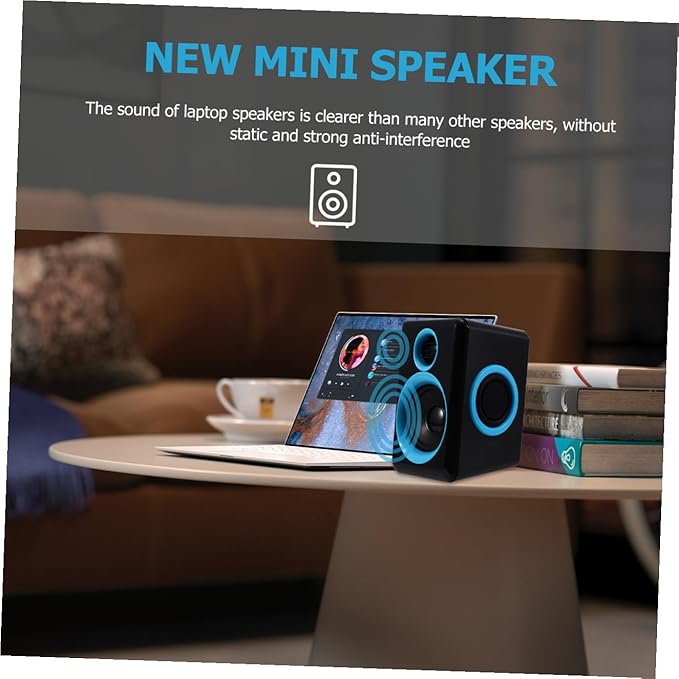 Mini USB 2.0 Computer Speakers for Desktop Laptop Pc Compact Loudspeaker Box with Dc5v Power Portable Home Office Mini Sound System
