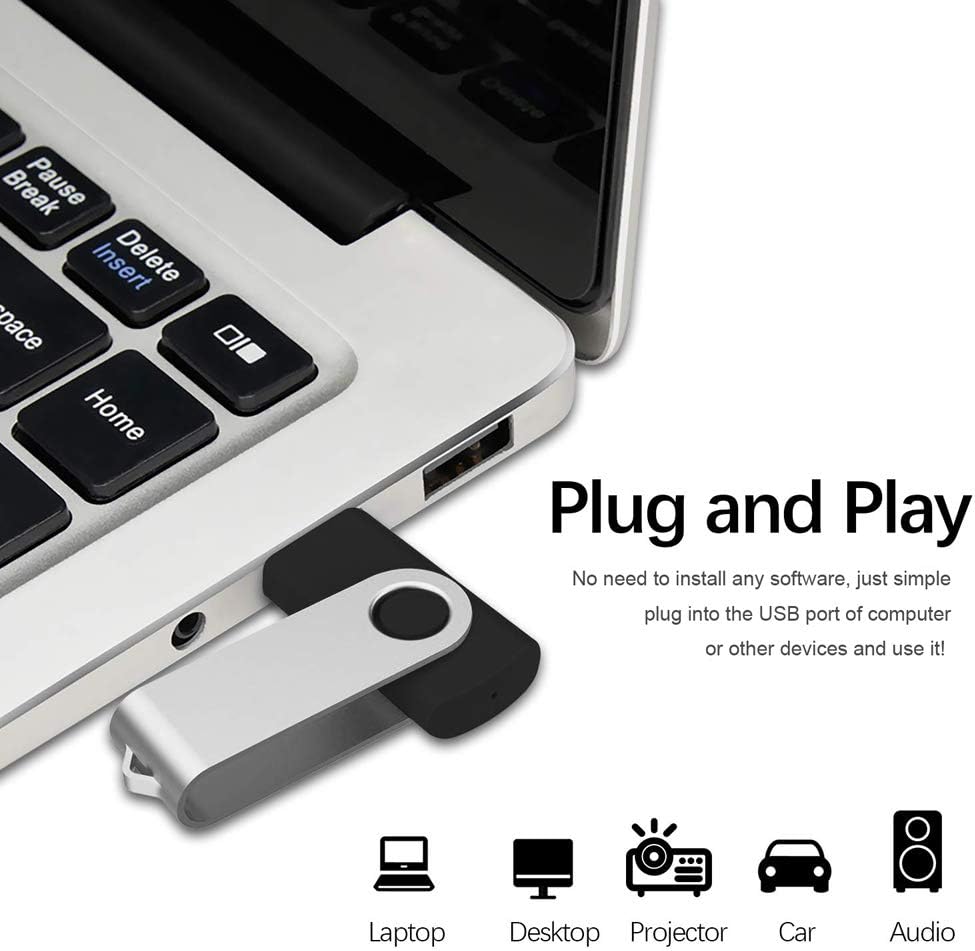 Aiibe 16GB Flash Drive 100 Pack USB Drives 16GB USB Flash Drives Bulk Thumb Drive USB 2.0 Memory Stick PenDrive, Black