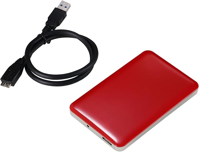 U3 2.5 inch USB 3.0 FAT32 Portable External Hard Drive - Red (100GB)