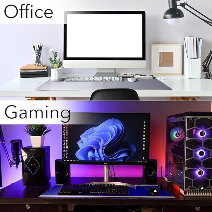 University of California Santa Barbara Gauchos Primary Logo Stripes Large Gaming Mouse Pad Desk Mat with Stitched Edges Non-Slip Base for Gamer Home and Office 31.5 x 15.7