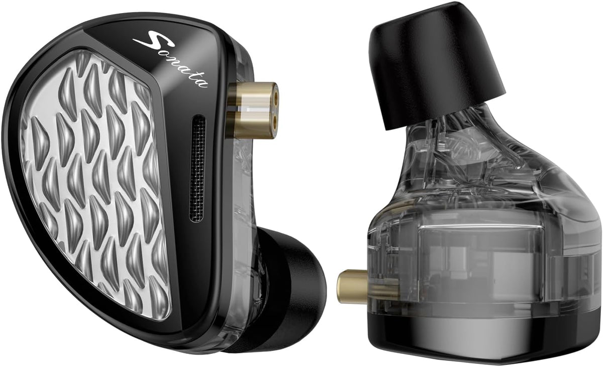 KZ Sonata 14BA IEMs, in-Ear Monitor Headphone High-Performance Flagship HiFi Earphones with 4 Tuning Switches, Clarity in All Frequency Stereo Sound Comfortable Headphones for Musicians (Normal)