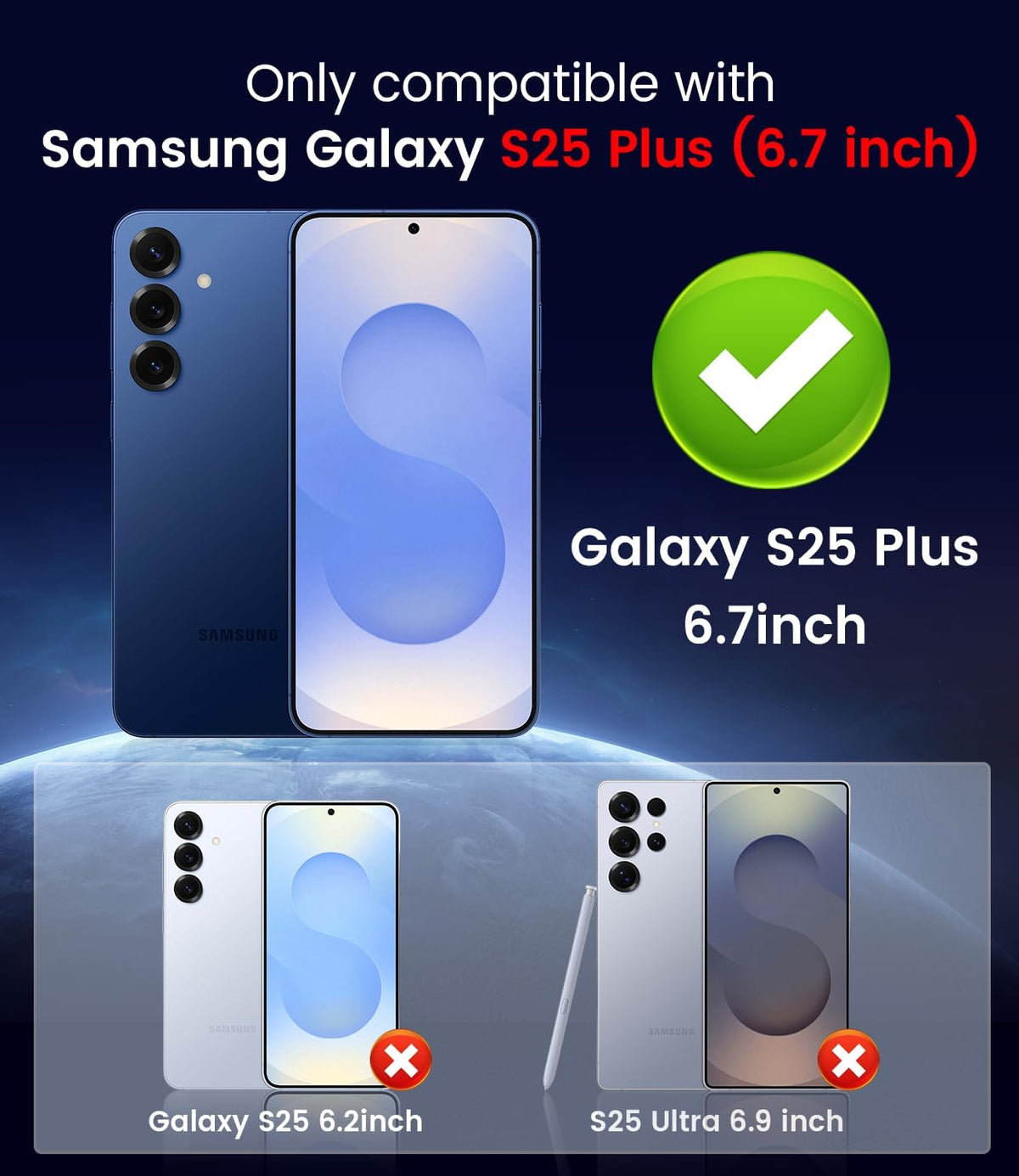 Magnetic for Samsung Galaxy S25 Plus Case [Compatible with MagSafe][Built-in Camera Lens Protector] Slim Soft Silicone Bumper Shockproof Metallic Luster Phone Shell (Green)