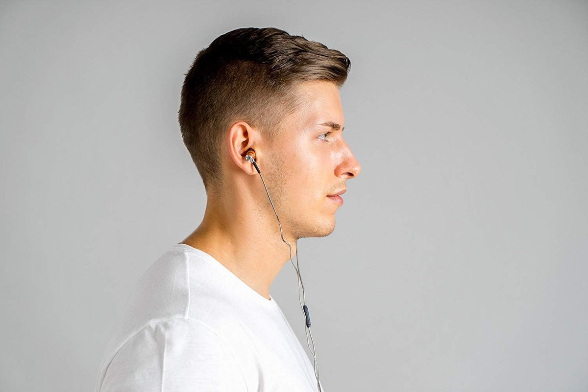 Symphonized NRG 2.0 Premium Genuine Wood in-Ear Noise-isolating Headphones with Mic and Nylon Cable