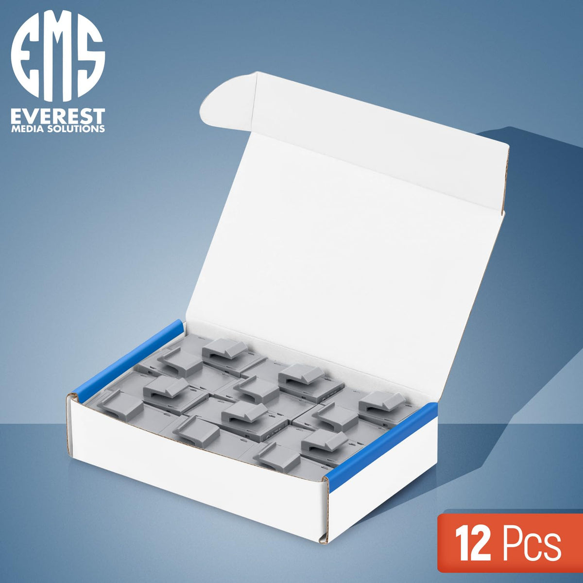 Everest RJ45 CAT6 Keystone Coupler in Gray (12-Pack) - RJ45 Ethernet Jacks - Cat6 Keystone Jacks