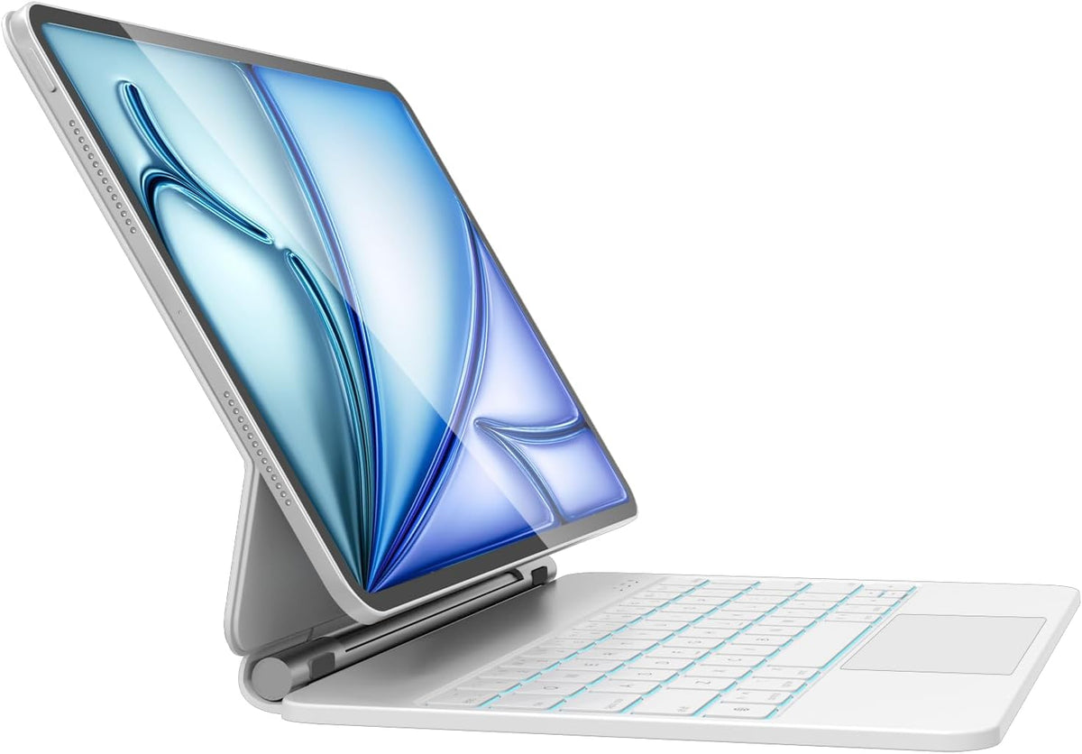 iPad Air 11 inch Case with Keyboard (M3 2025 / M2 2024) & iPad Pro 11 inch (4th/3rd/2nd/1st Gen), Magic Keyboard for 10.9" iPad Air (5th/4th Gen) with 7 Colors Backlight, Multi-Touch Trackpad