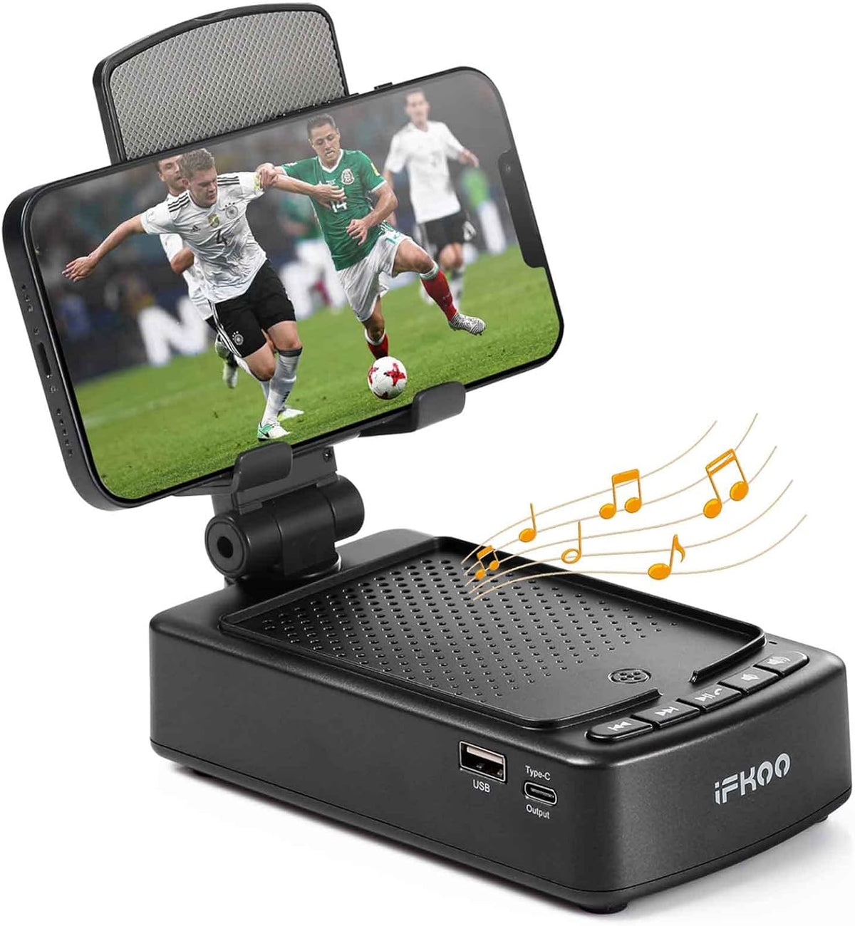 iFkoo BT5.3, Gifts for Men Women, Phone Stand with Bluetooth Speaker Gifts for Him Dad Who have everything, Phone