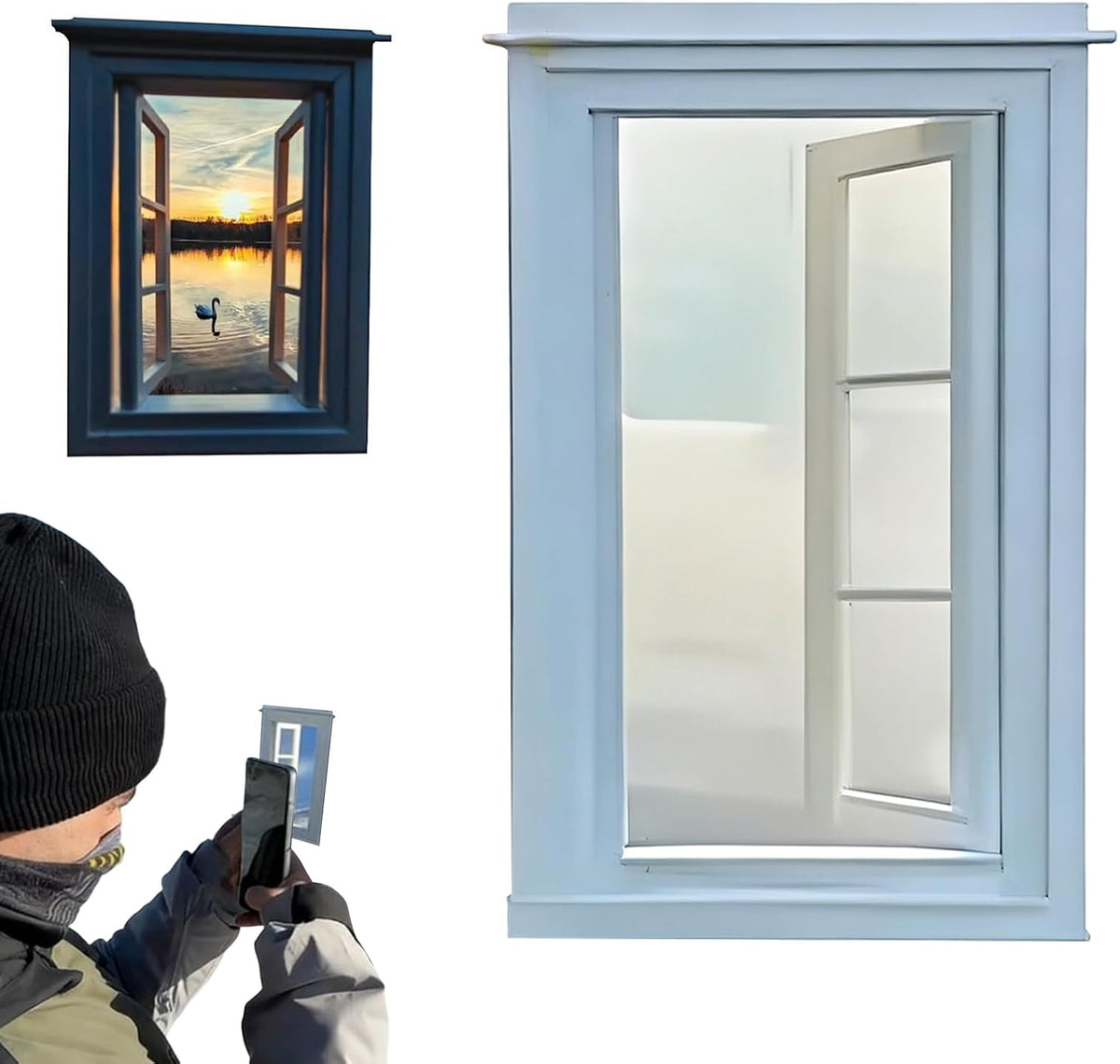 Generic Picture Frame Viewfinder, Visual Framing Aid for Photography with Handheld Portability, PVC Build with Open