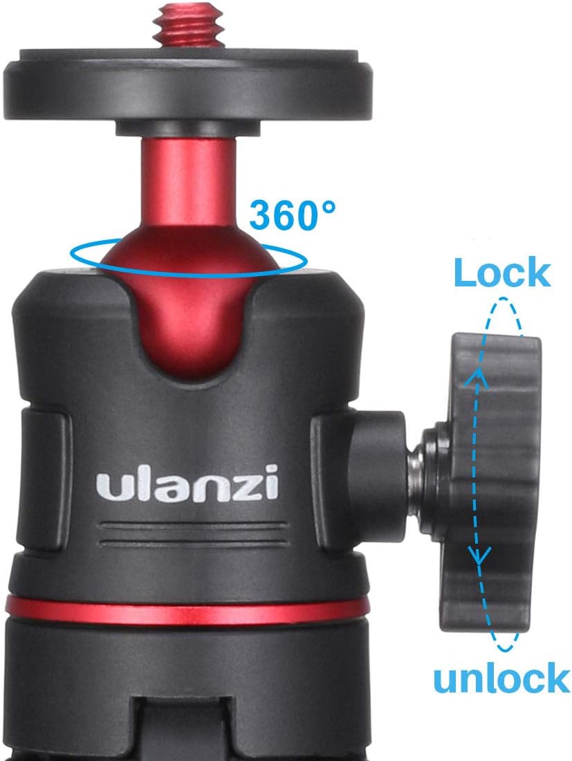 ULANZI MT-08 Extension Pole Tripod, Mini Selfie Stick Tripod Stand Handle Grip for Osmo Pocket3 Webcam iPhone 11 Pro Max Smartphone Canon G7X Mark III Sony ZV-1 RX100 VII A6400 A6600 Cameras Vlogging