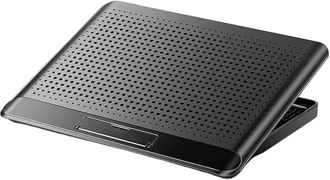 Laptop Cooling Stand - Adjustable Quiet Cooler Riser | Aluminum Alloy Quiet Computer Laptop Cooling Fan | for Desk Keyboard Tablet Book Home Workplace Dorm Apartment