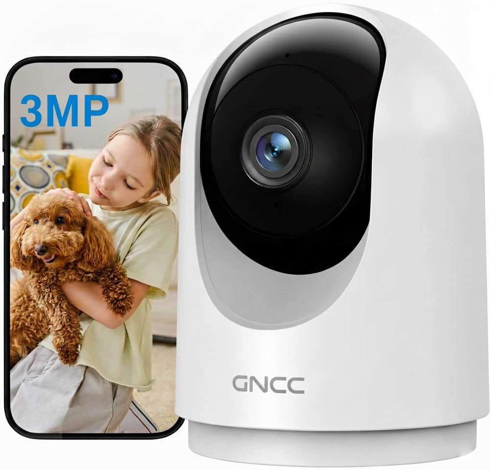 GNCC 2K 2-Way 2.4G Indoor Security Camera, Cameras for Home Security with Motion Detection, Baby/Pet Camera with Phone