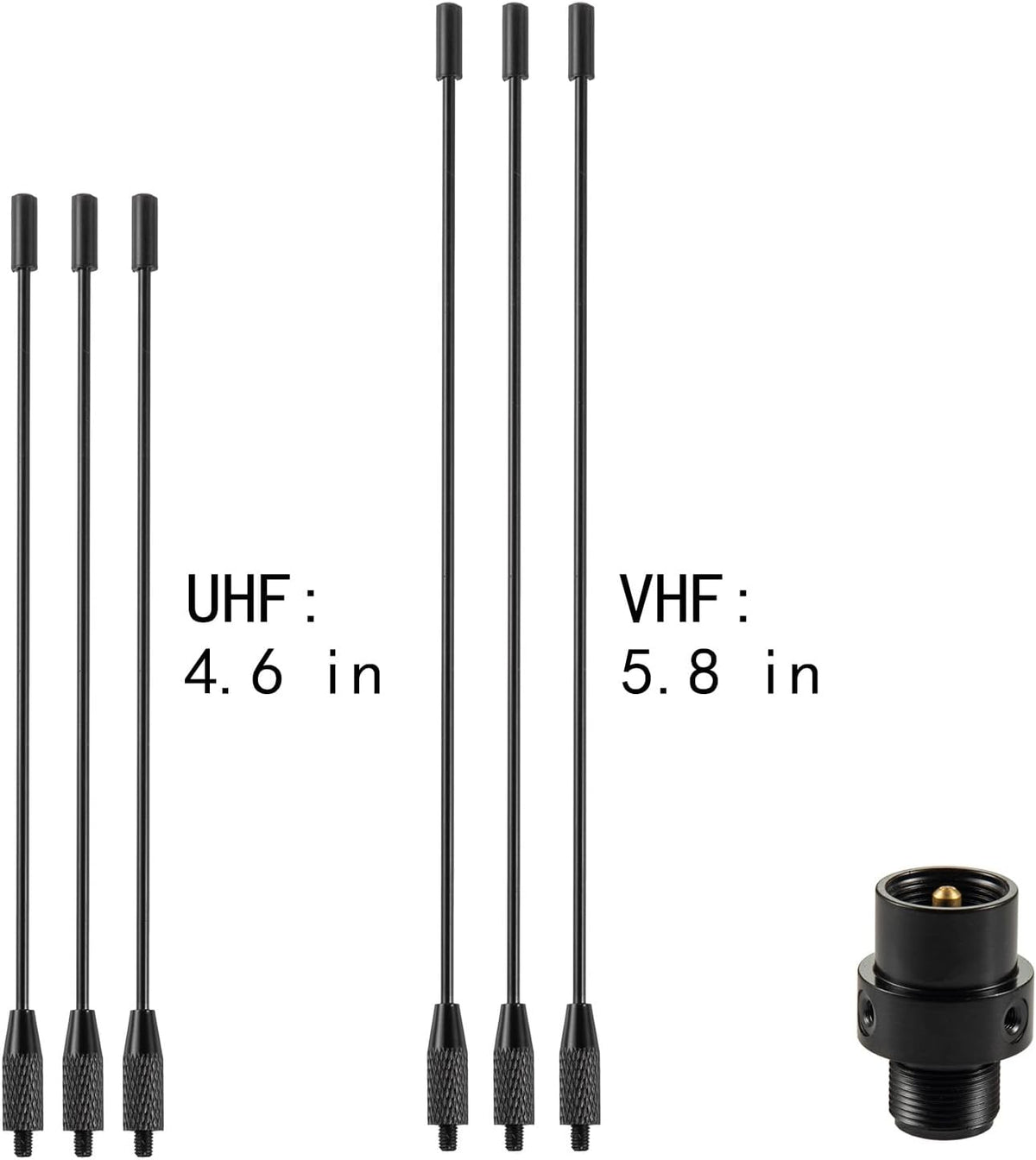 eifagur 136-174MHz 400-470MHz PL259 UHF VHF Dual Band Magnetic Base Mount Soft Whip Antenna with Ground Plane Kit
