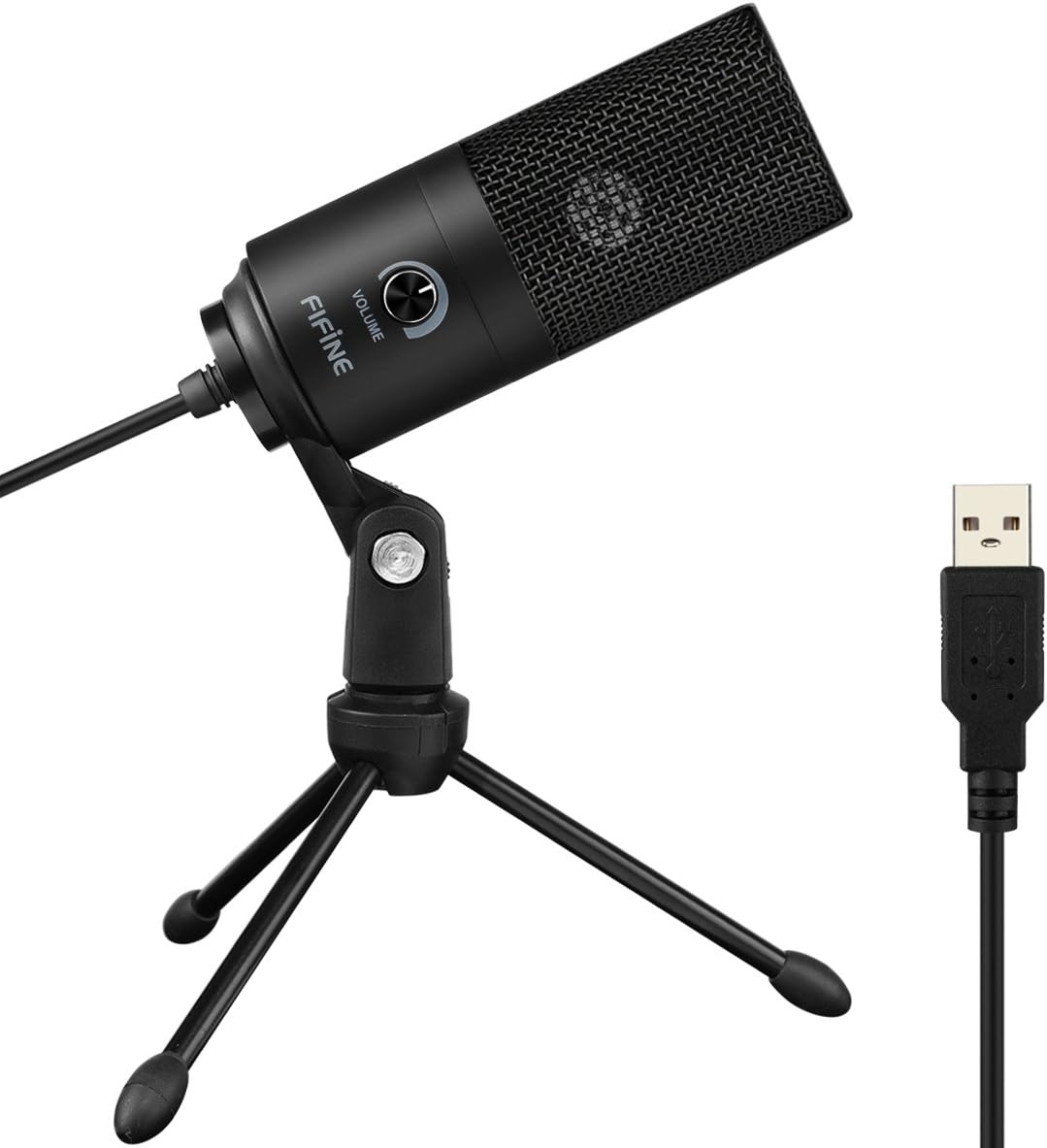 FIFINE USB Microphone, Metal Condenser Recording Microphone for MAC OS, Windows, Cardioid Laptop Mic for Recording Vocals, Voice Overs, Streaming, Meeting and YouTube Videos-K669B