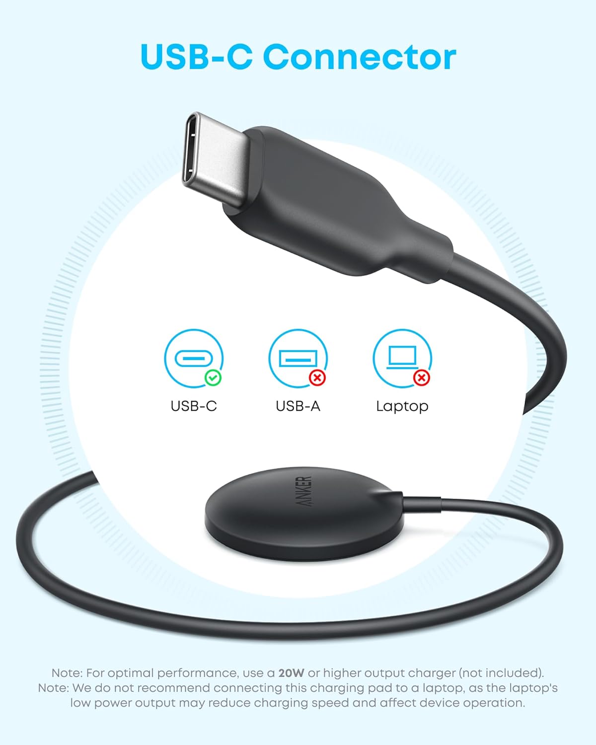Anker Zolo Magnetic Wireless Charger, Qi2 Certified 15W MagSafe-Compatible Wireless Charging Pad, for iPhone 16/15/14/13 Series, AirPods, and More (Adapter Not Included) (Black, 1 Pack)