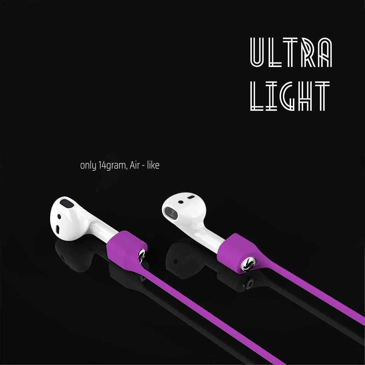 Ultra Strong Magnetic Airpod Pro Strap Anti-Lost Cord Sports Lanyard Compatible with Airpods 3rd 2nd Generation Pro 3 2 1 (Purple)