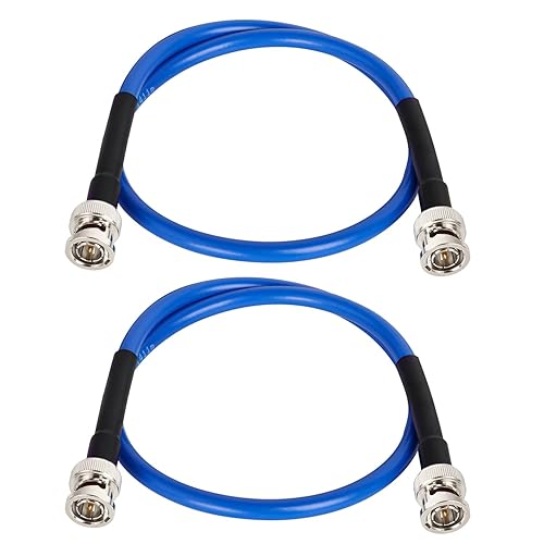 XRDS -RF 12G SDI Cable 2FT 2PCS, SDI Video Cables 3G/6G/12G 75ohm BNC Male Cable Supports HD-SDI/3G/6G-SDI/4K/8K for Video Security Camera Converter