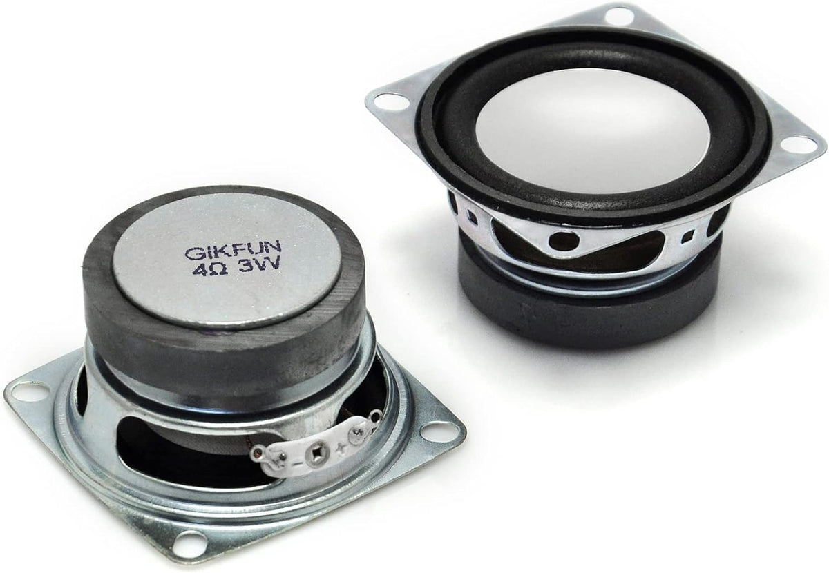 Gikfun 2" 4Ohm 3W (Pack 2pcs) EK1725 Full Range Audio Speaker Stereo Woofer Loudspeaker for Arduino