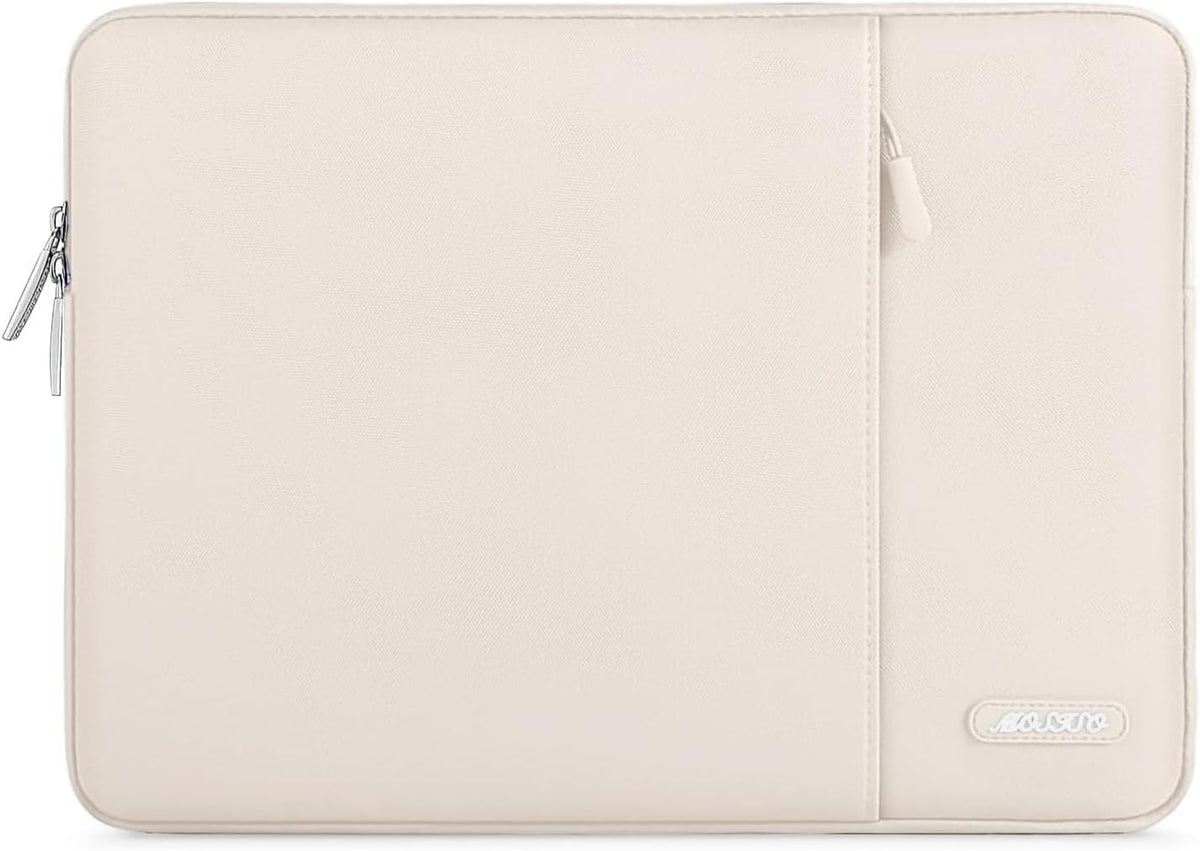 MOSISO Laptop Case 16 inch, 15-15.6 inch Laptop Sleeve Compatible with MacBook Pro 16 M4 M3 M2 M1, HP Acer Dell Lenovo ASUS Notebook, Polyester Vertical Computer Sleeve Bag with Pocket, Sand