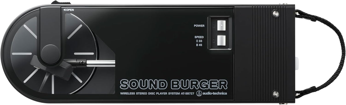 Audio-Technica AT-SB727 Sound Burger Portable Bluetooth Turntable, Black