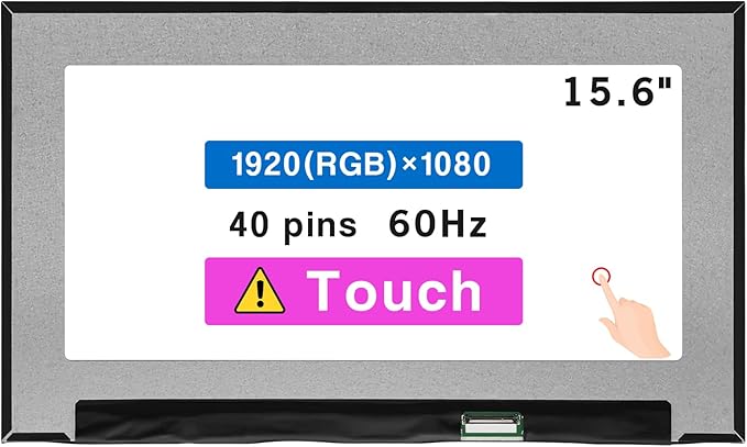 Screen Replacement for Dell Inspiron P106F P106F001 P106F003 15.6 FHD 1920x1080 40 pin LCD Touch Screen Display Panel