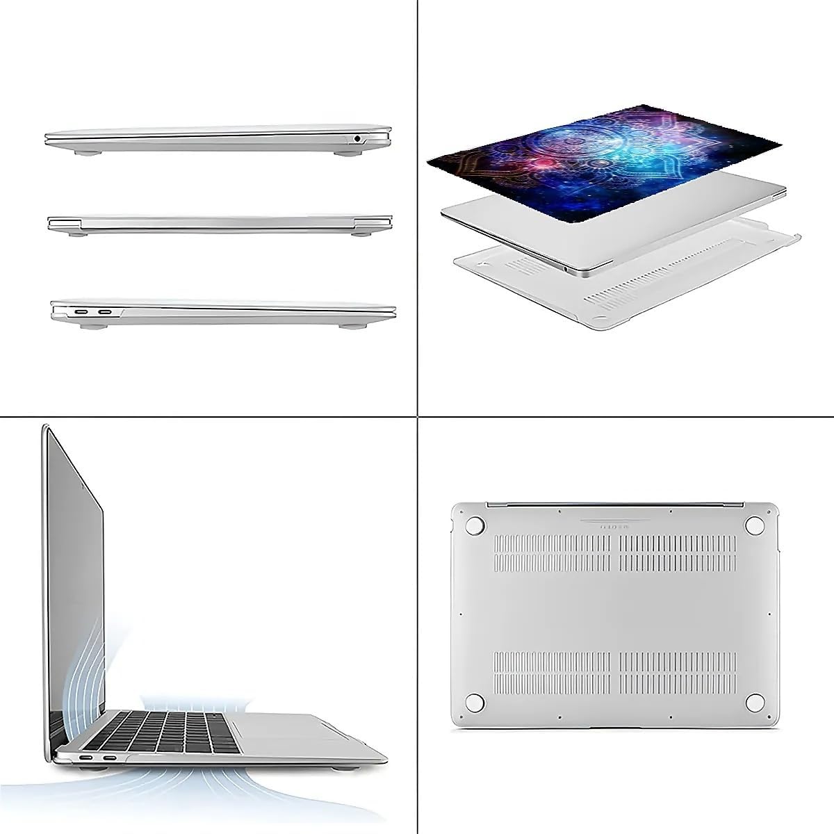 Compatible with MacBook Air 13.3 13.6 Inch Case 2022 2021 2020 2019 Plastic Hard Shell Case Cover,13.6 Air (A2681) M2 2022, Galaxy