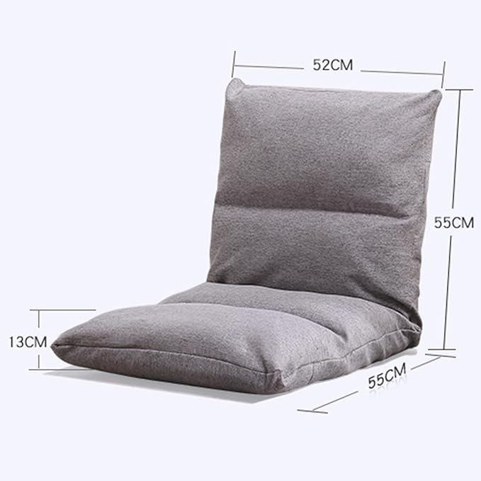 Floor Chair 6 Angle Adjustment Recliner Chair Comfortable Back Support Lazy Sofa for Video Gaming Reading Watching(Blue)