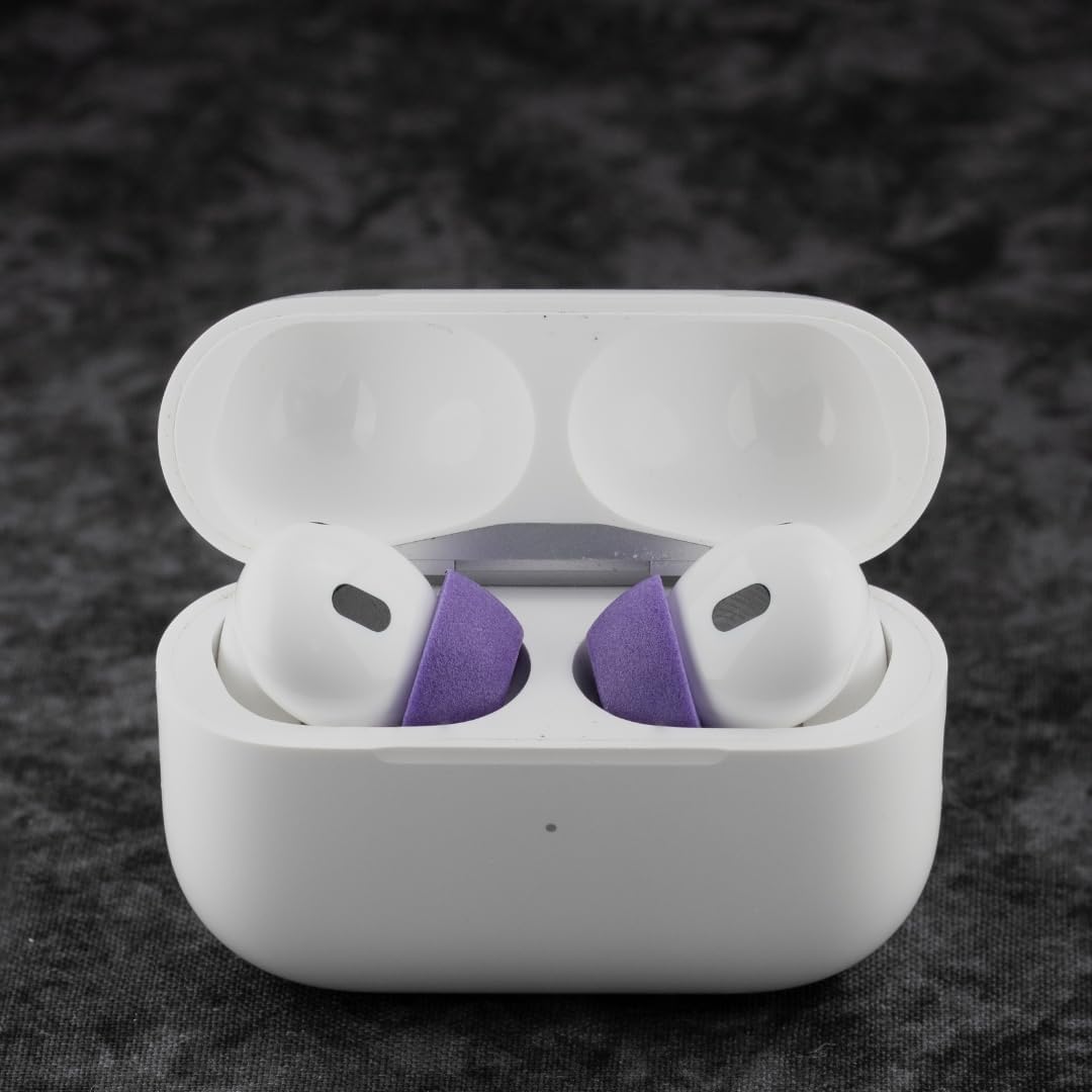 Comply TrueGrip MAX | Premium Memory Foam Replacement Earbud Tips for Apple AirPods Pro 1 & 2 | Long Lasting Comfort, MAX Durability, Secure Fit, Superior Noise Isolation| Purple (Large) (3 Pairs)