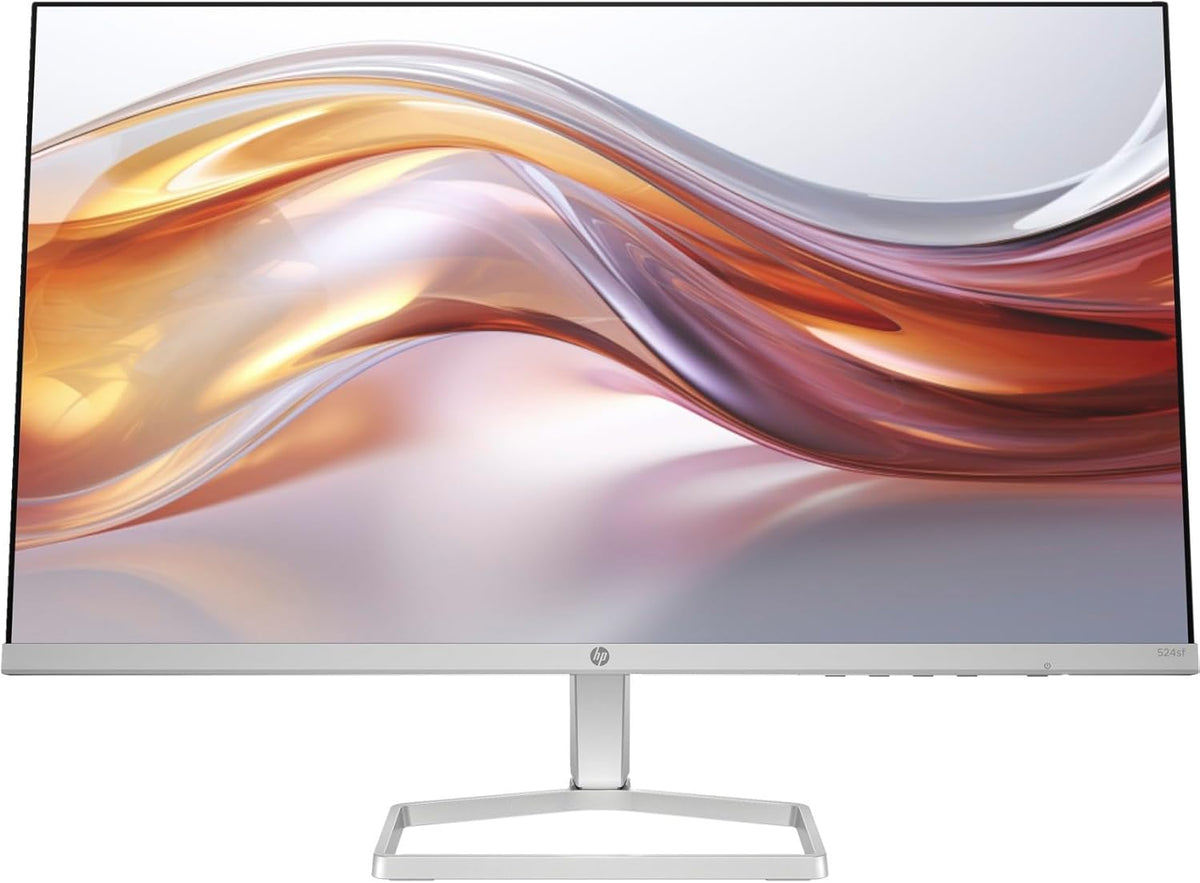 HP Series 5 524sf Monitor (Replaces M24f) 24" IPS FHD 300 nits Display, -5 to +25 Degrees Adjustable Tilt, Flicker Free, Anti-Glare, 1x HDMI, 1x VGA, Black/Silver w/Dockztorm HUB USB Port Expander