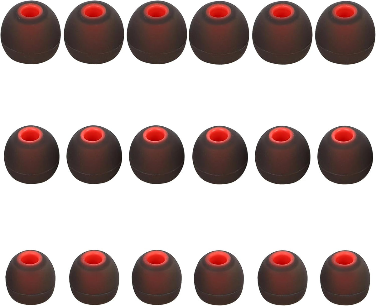 Earbud Replacement Tips Silicone Earbud Tips Eartips Fit Most in-Ear Earbuds(Inner Hole 3.8mm -5.1mm) Headphone Rubber Tips Earbud Covers 9 Pairs S M L