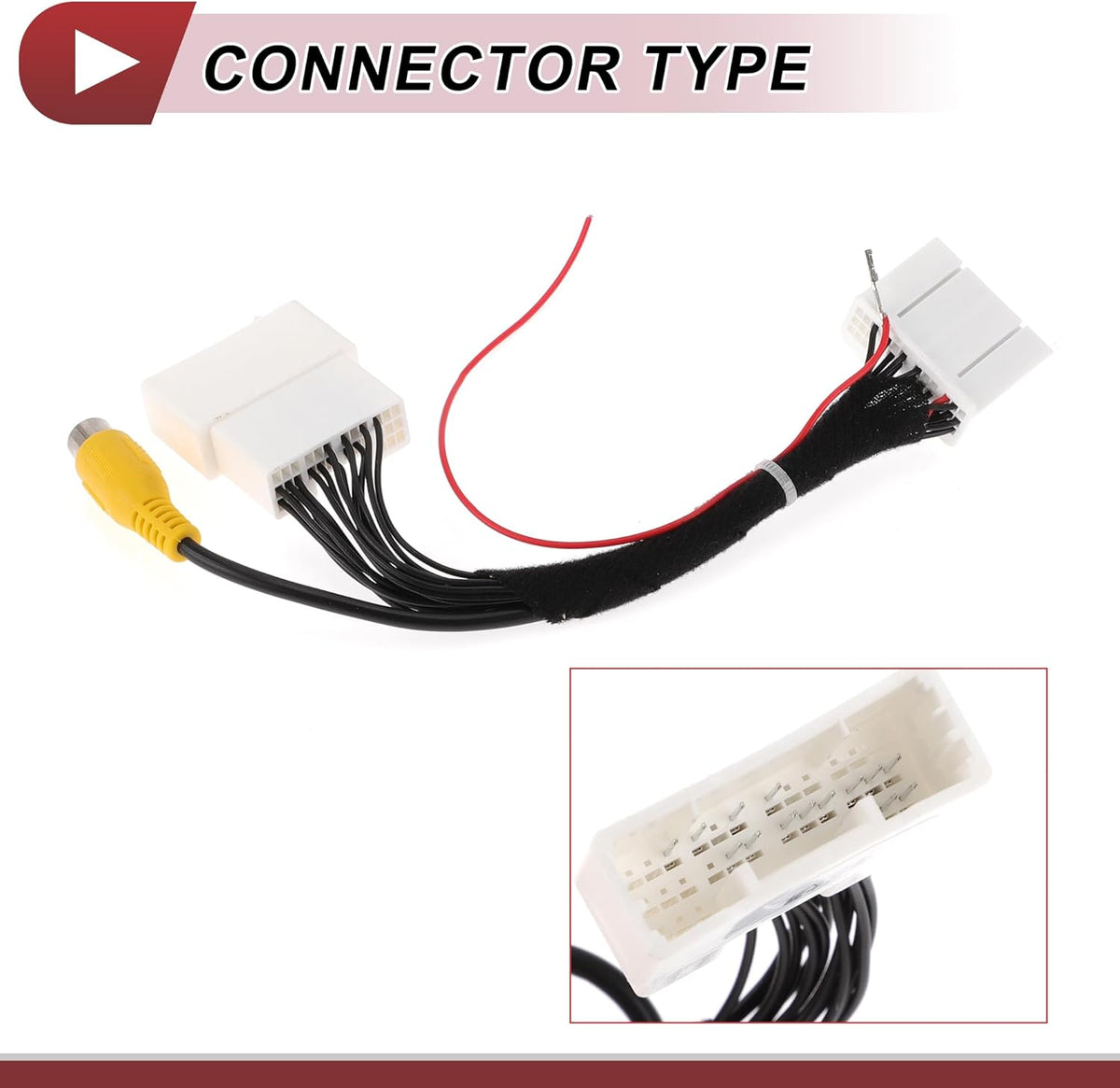 1 RAV4 2024 Pcs Reverse Camera Rear View Camera Adapter Wire Harness Cable for Toyota Front Reverse Backup Camera
