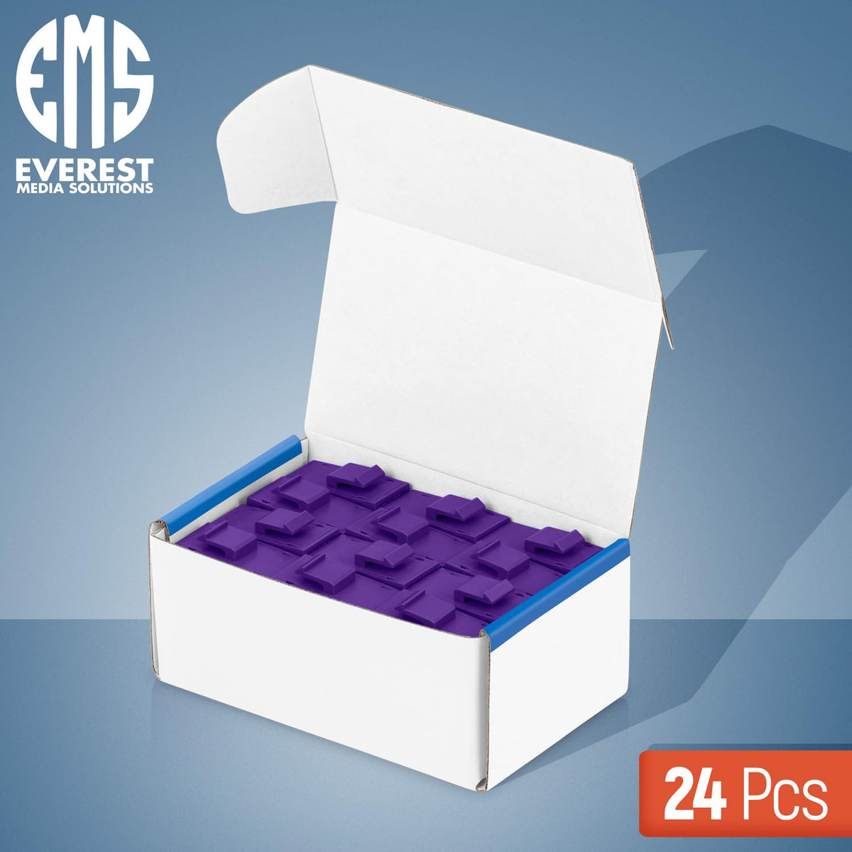 Everest Cat6 RJ45 Keystone Coupler (24-Pack) in Purple - RJ45 Coupler - Cat 6 Couplers - Female to Female Cat6 Keystone Jacks - Ethernet Couplers - Ethernet Cable Extender